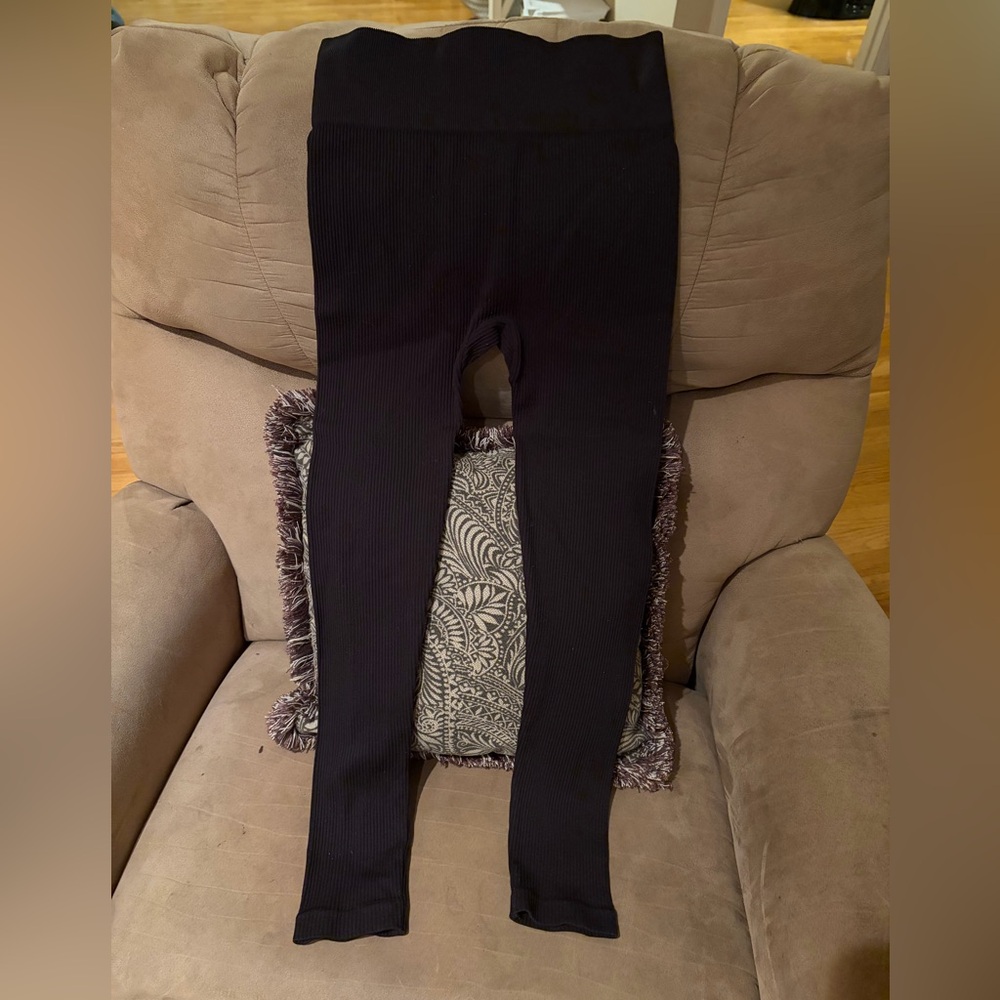 No Boundaries Black Ribbed Leggings